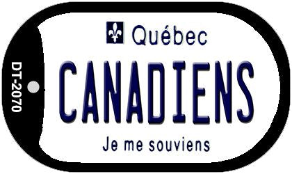 Canadiens Quebec Novelty Metal Dog Tag Necklace DT-2070