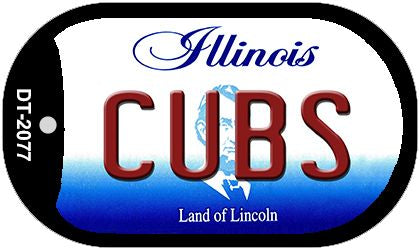 Cubs Illinois Novelty Metal Dog Tag Necklace DT-2077