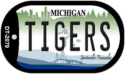 Tigers Michigan Novelty Metal Dog Tag Necklace DT-2079