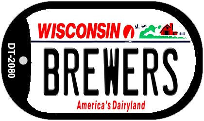 Brewers Wisconsin Novelty Metal Dog Tag Necklace DT-2080