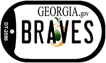 Braves Georgia Novelty Metal Dog Tag Necklace DT-2086