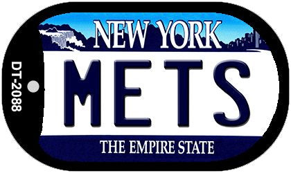 Mets New York Novelty Metal Dog Tag Necklace DT-2088