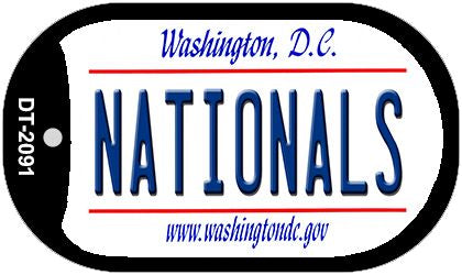 Nationals Washington DC Novelty Metal Dog Tag Necklace DT-2091
