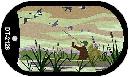 Duck Hunting Novelty Metal Dog Tag Necklace DT-2126