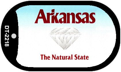 Arkansas State Blank Novelty Metal Dog Tag Necklace DT-2218