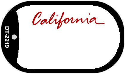 California State Blank Novelty Metal Dog Tag Necklace DT-2219