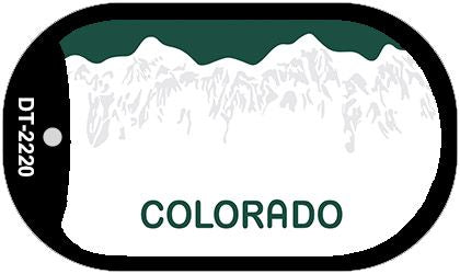 Colorado State Blank Novelty Metal Dog Tag Necklace DT-2220