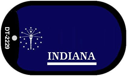 Indiana State Blank Novelty Metal Dog Tag Necklace DT-2229