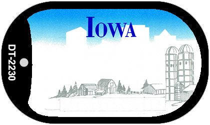 Iowa State Blank Novelty Metal Dog Tag Necklace DT-2230