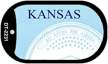Kansas State Blank Novelty Metal Dog Tag Necklace DT-2231