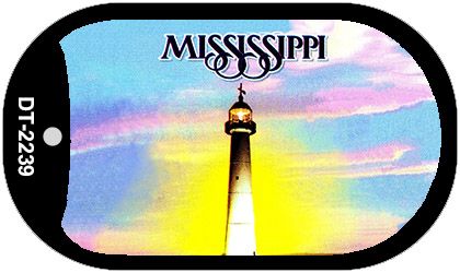 Mississippi State Blank Novelty Metal Dog Tag Necklace DT-2239