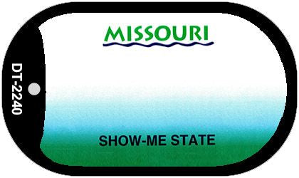 Missouri State Blank Novelty Metal Dog Tag Necklace DT-2240