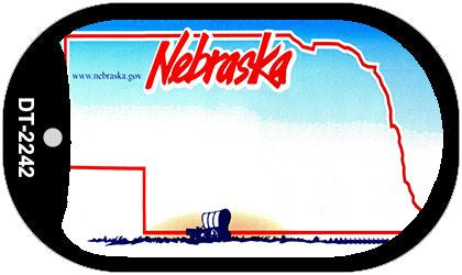 Nebraska State Blank Novelty Metal Dog Tag Necklace DT-2242