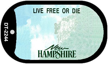New Hampshire State Blank Novelty Metal Dog Tag Necklace DT-2244