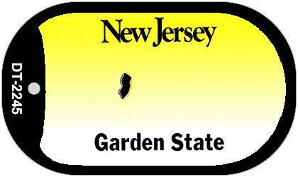 New Jersey State Blank Novelty Metal Dog Tag Necklace DT-2245