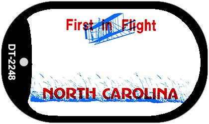 North Carolina State Blank Novelty Metal Dog Tag Necklace DT-2248