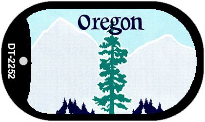 Oregon State Blank Novelty Metal Dog Tag Necklace DT-2252
