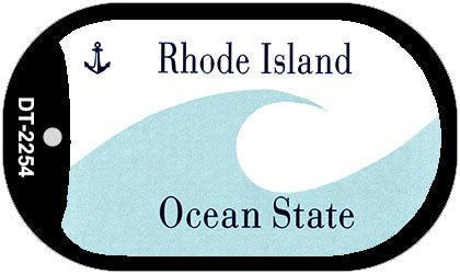 Rhode Island State Blank Novelty Metal Dog Tag Necklace DT-2254