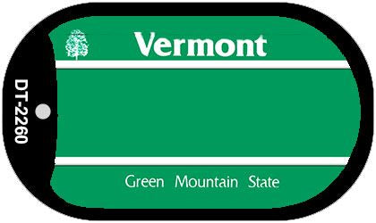 Vermont State Blank Novelty Metal Dog Tag Necklace DT-2260