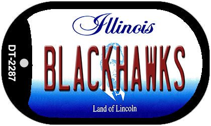 Blackhawks Illinois Novelty Metal Dog Tag Necklace DT-2287