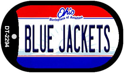 Blue Jackets Ohio Novelty Metal Dog Tag Necklace DT-2294