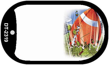 Football Offset Novelty Metal Dog Tag Necklace DT-2319