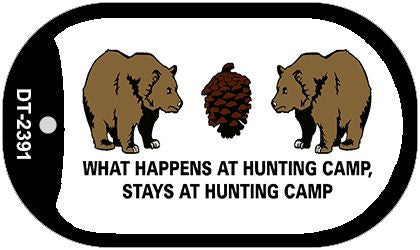 Hunting Camp Novelty Metal Dog Tag Necklace DT-2391