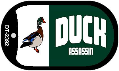 Duck Assassin Novelty Metal Dog Tag Necklace DT-2392