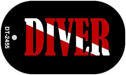 Diver Novelty Metal Dog Tag Necklace DT-2455
