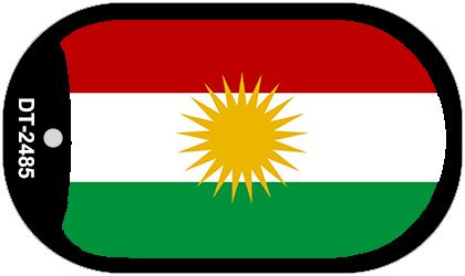 Kurdistan Flag Metal Novelty Dog Tag Necklace DT-2485