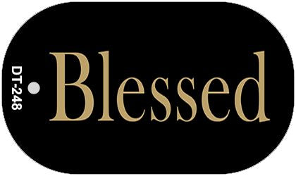 Blessed Novelty Metal Dog Tag Necklace DT-248