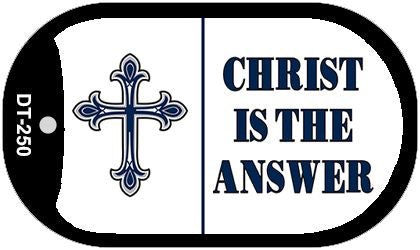Christ Is The Answer Novelty Metal Dog Tag Necklace DT-250