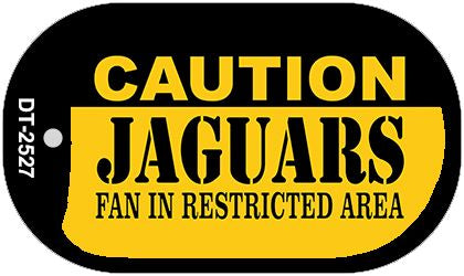 Caution Jaguars Fan Area Novelty Metal Dog Tag Necklace DT-2527