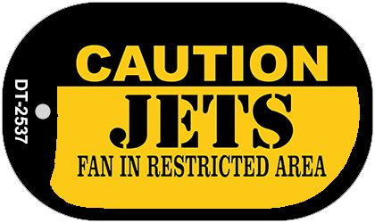Caution Jets Fan Area Novelty Metal Dog Tag Necklace DT-2537