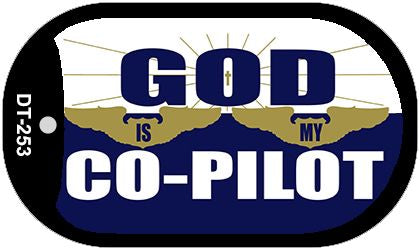 God Is My Co Pilot Novelty Metal Dog Tag Necklace DT-253