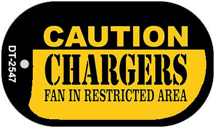 Caution Chargers Fan Area Novelty Metal Dog Tag Necklace DT-2547