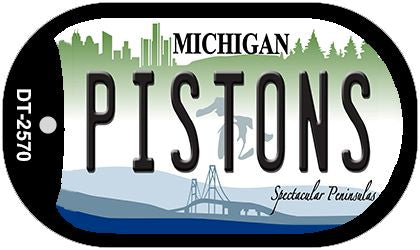 Pistons Michigan Novelty Metal Dog Tag Necklace DT-2570