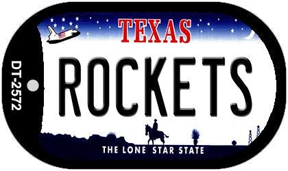 Rockets Texas Novelty Metal Dog Tag Necklace DT-2572