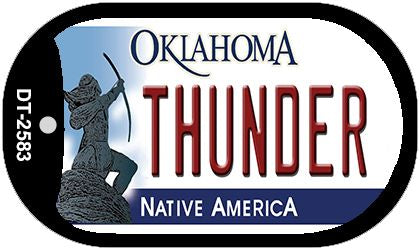 Thunder Oklahoma Novelty Metal Dog Tag Necklace DT-2583