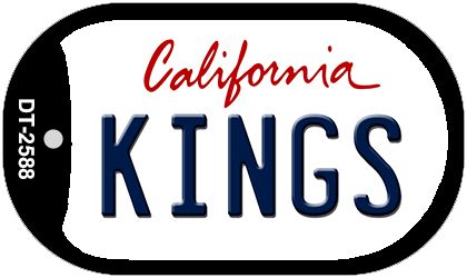 Kings California Novelty Metal Dog Tag Necklace DT-2588