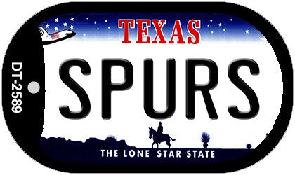 Spurs Texas Novelty Metal Dog Tag Necklace DT-2589