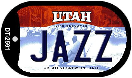 Jazz Utah Novelty Metal Dog Tag Necklace DT-2591