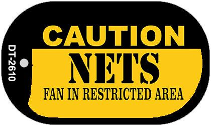 Caution Nets Fan Area Novelty Metal Dog Tag Necklace DT-2610