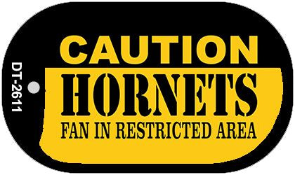 Caution Hornets Fan Area Novelty Metal Dog Tag Necklace DT-2611