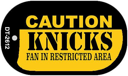 Caution Knicks Fan Area Novelty Metal Dog Tag Necklace DT-2612