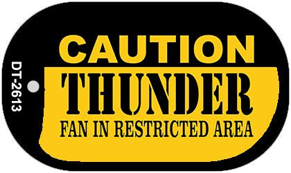 Caution Thunder Fan Area Novelty Metal Dog Tag Necklace DT-2613