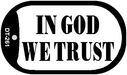 In God We Trust Novelty Metal Dog Tag Necklace DT-261