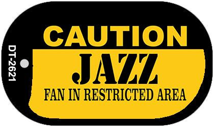 Caution Jazz Fan Area Novelty Metal Dog Tag Necklace DT-2621