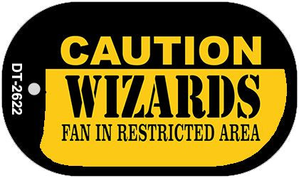 Caution Wizards Fan Area Novelty Metal Dog Tag Necklace DT-2622