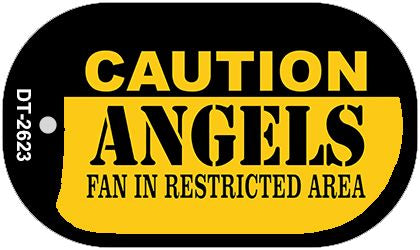 Caution Angels Fan Area Novelty Metal Dog Tag Necklace DT-2623